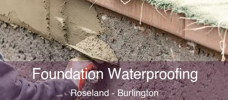 Foundation Waterproofing Roseland - Burlington